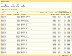 Buchungsliste
